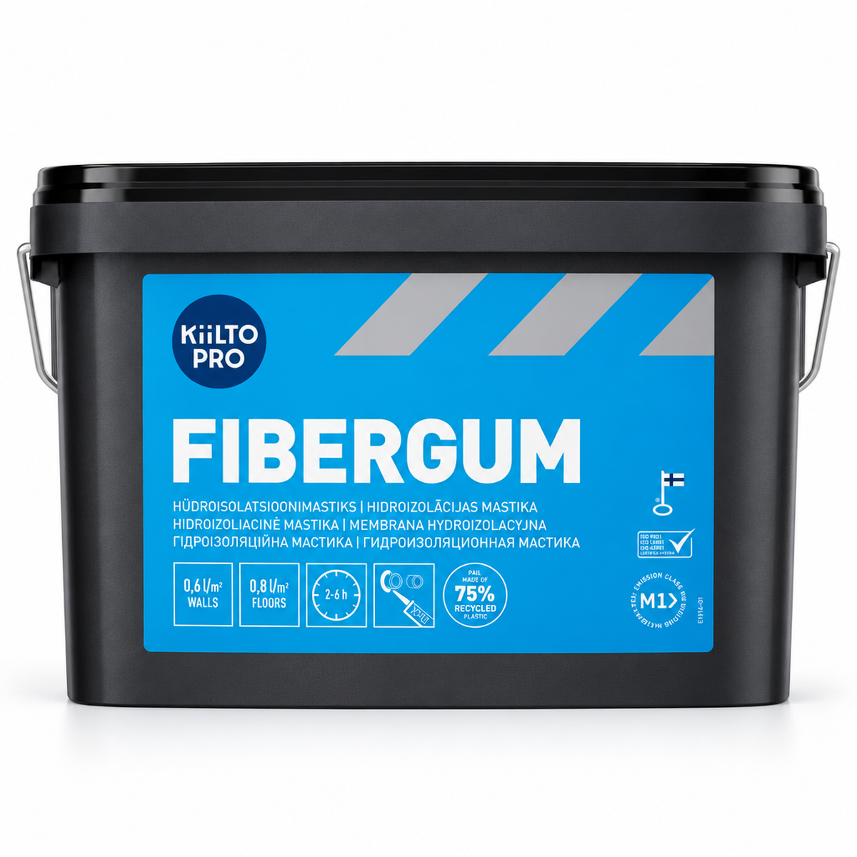 KIILTO FIBERGUM 1L hidroizoliacija vonios kambariui su pluoštu sutvirtinta vandeniui atsparia membrana