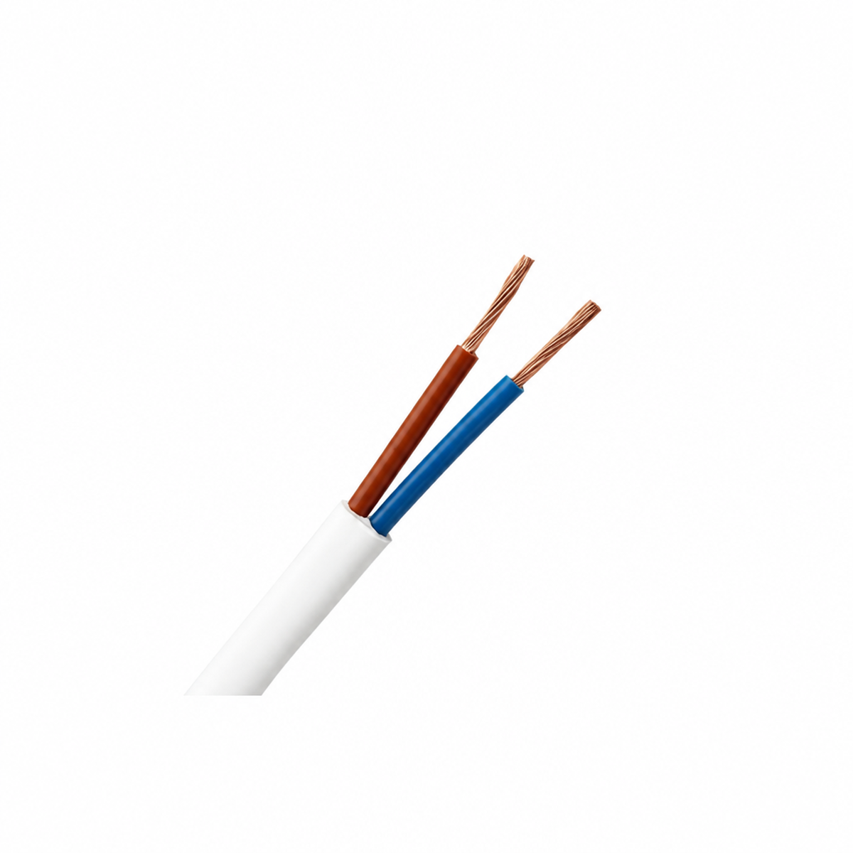 OMY 2x1.5 mm² 10 metrų elektrinis kabelis su dviem gyslomis ir PVC izoliacija