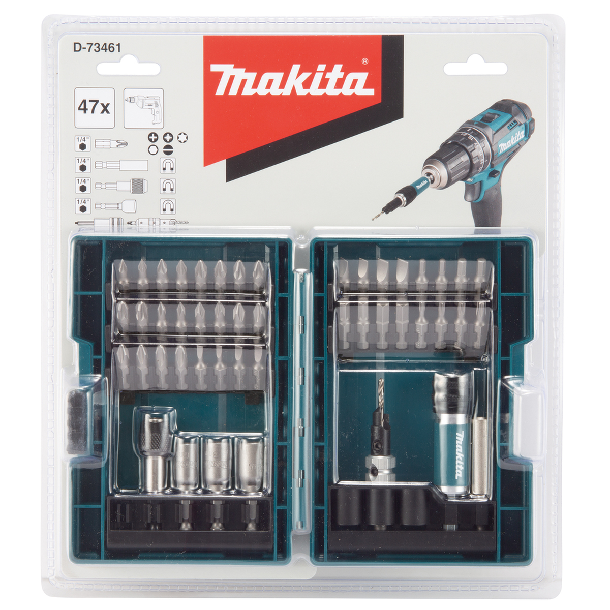 Makita universalių sukimo antgalių rinkinys su magnetiniais laikikliais