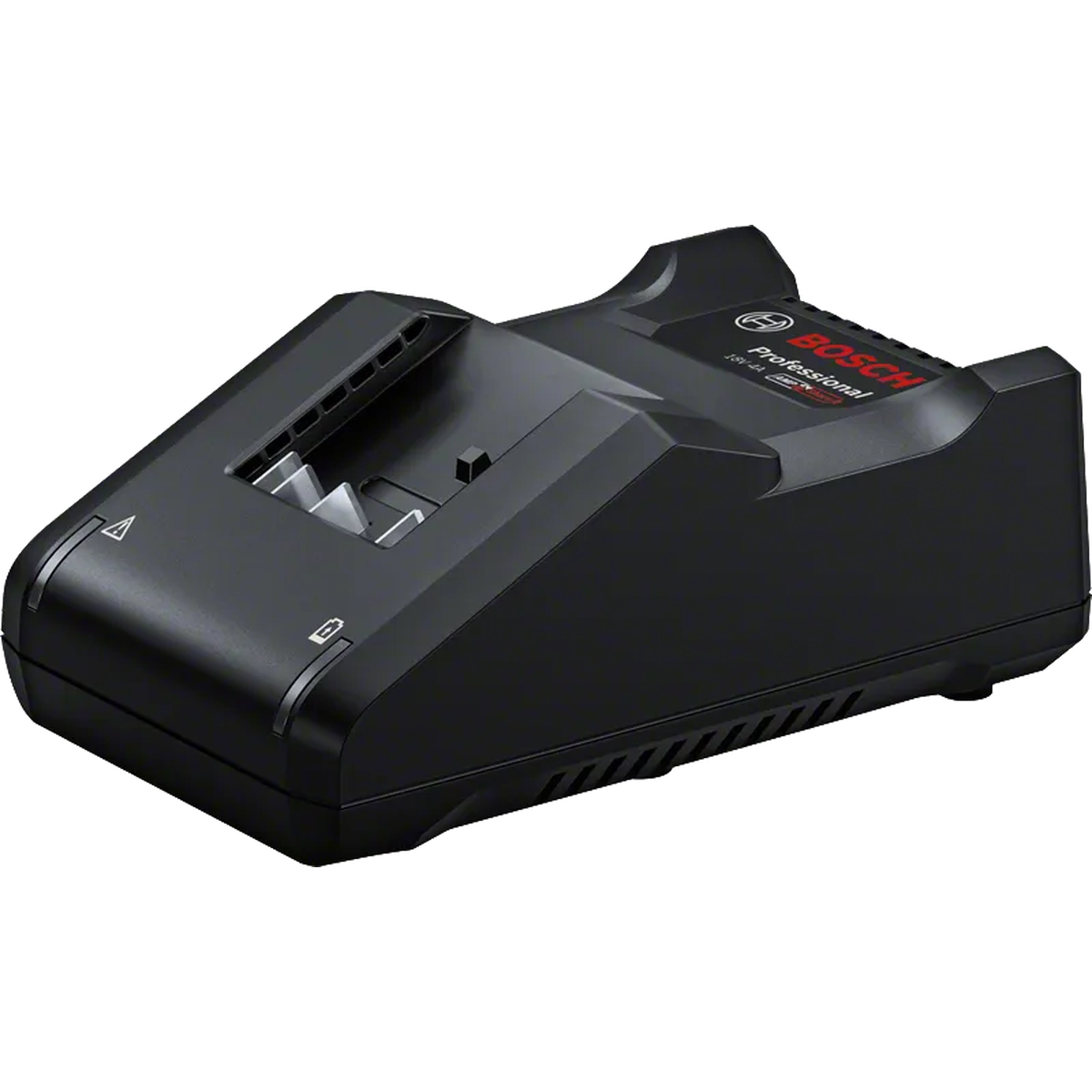 BOSCH GAL 18V-40 Professional akumuliatorių kroviklis su 4A įkrovimo srove ir sienos tvirtinimu