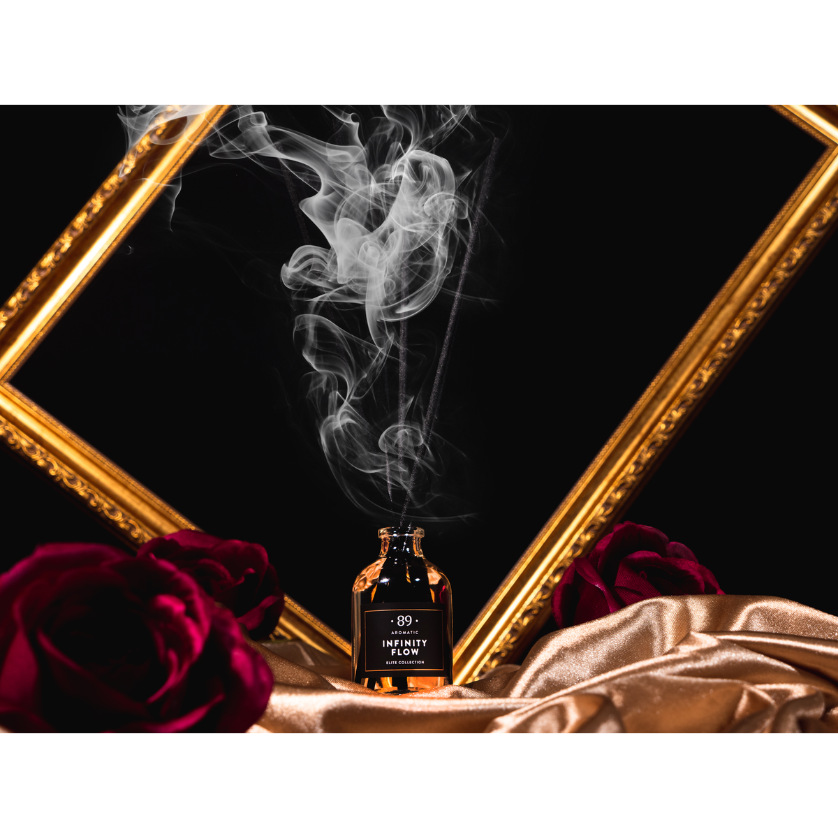 Aromatic 89 Infinity Flow kvapas namams su lazdelėmis 50ml juodoje dėžutėje
