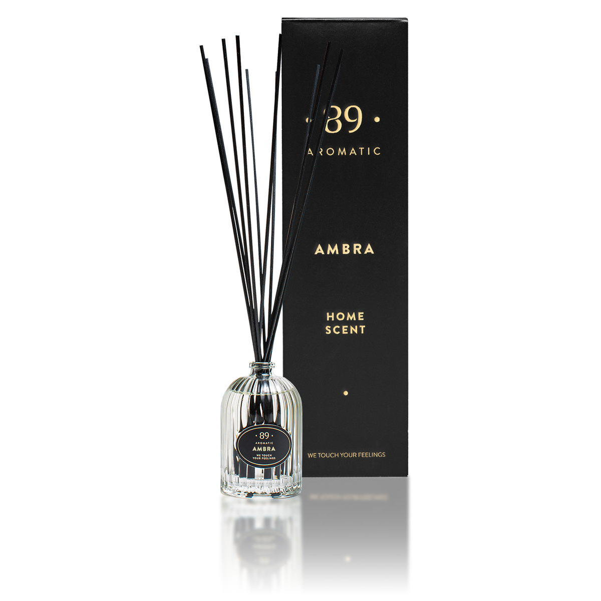 RETRO AMBRA namų kvapas su lazdelėmis 50ml vintažiniame buteliuke