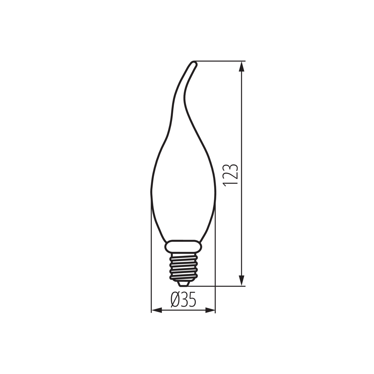 LED lemputė su E14 cokoliu 135LM šviesos srautas