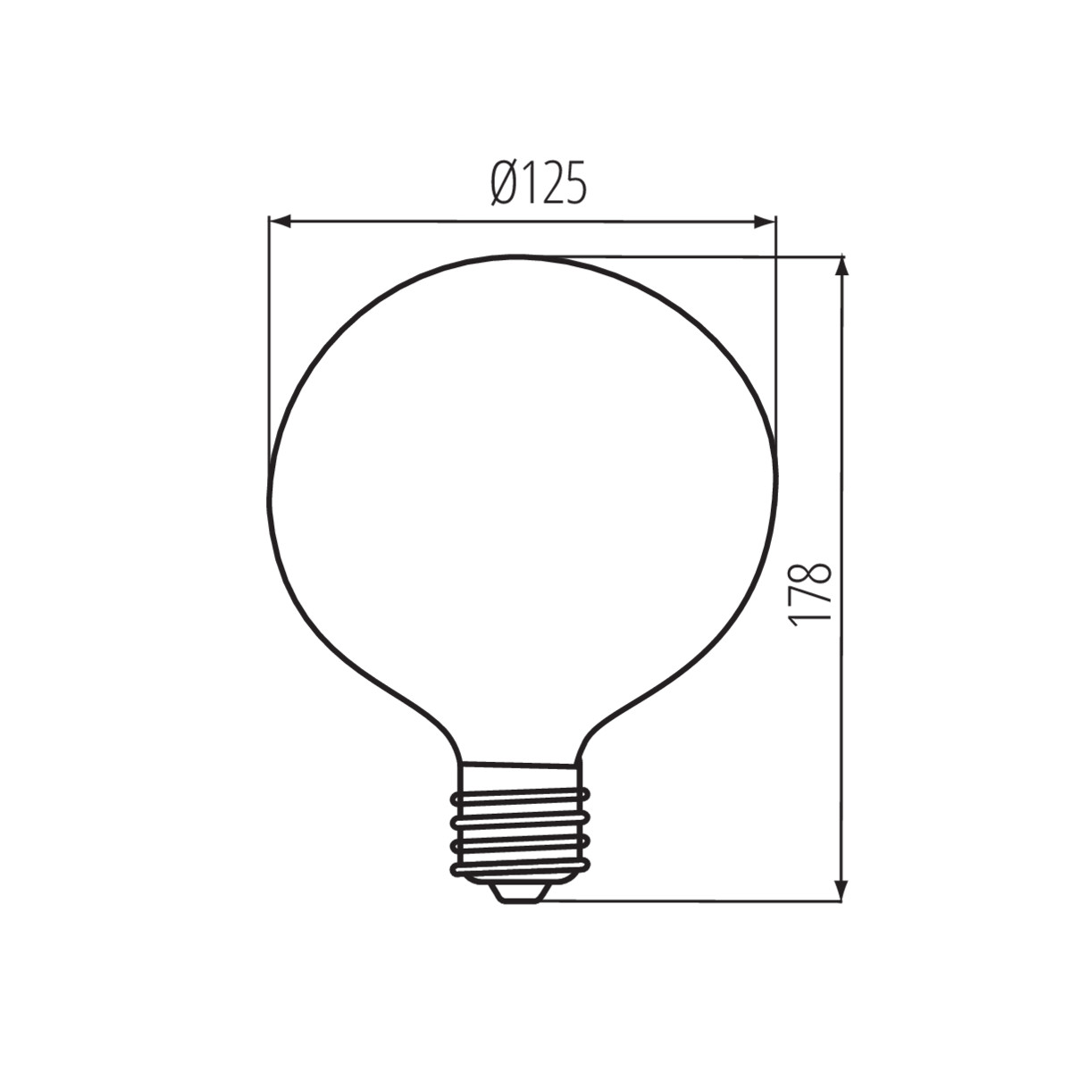Energiją taupanti G125 LED lemputė 11W galios