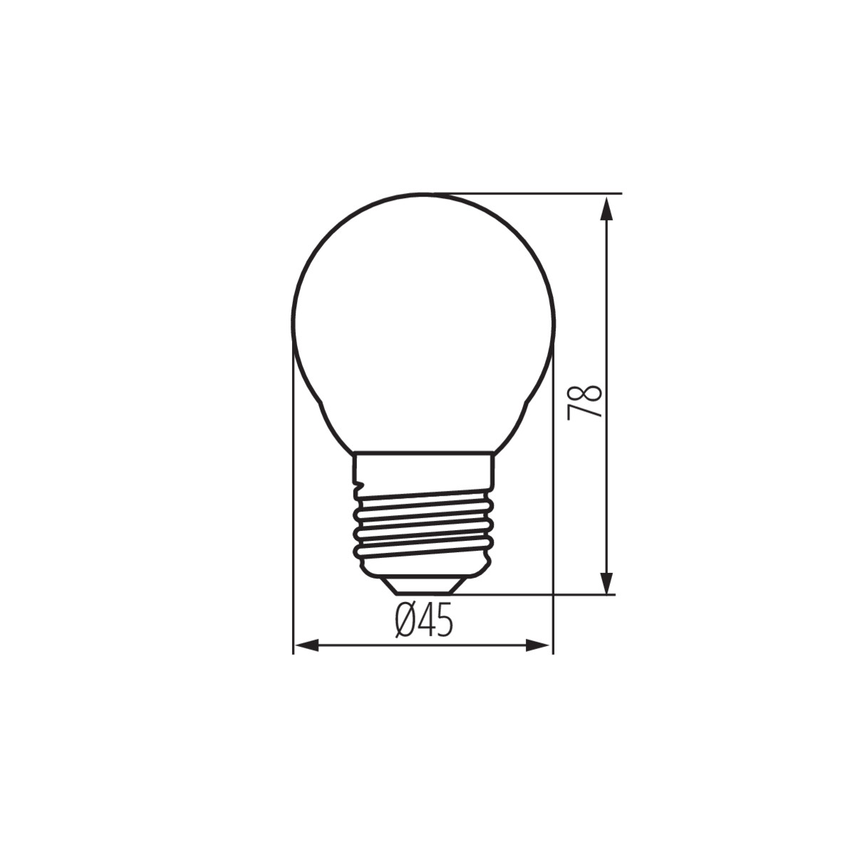Dekoratyvinė LED gijų lemputė G45 E27 6W 4000K