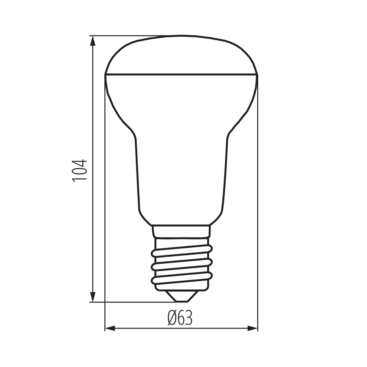 LED lemputė R63 E27 720 liumenų energiją taupanti Kanlux
