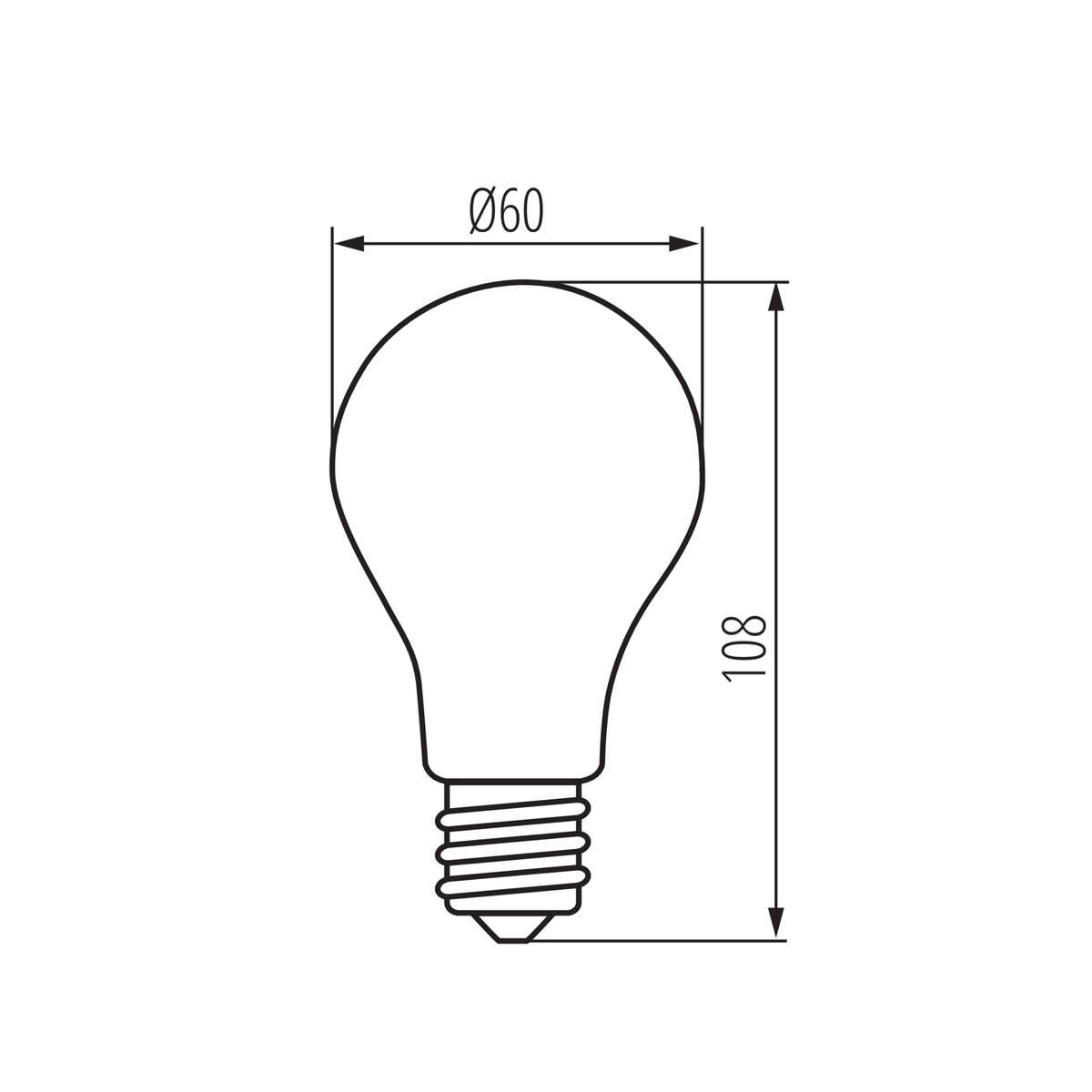 XLED A60 LED lemputė E27 su neutralia balta 4000K šviesa