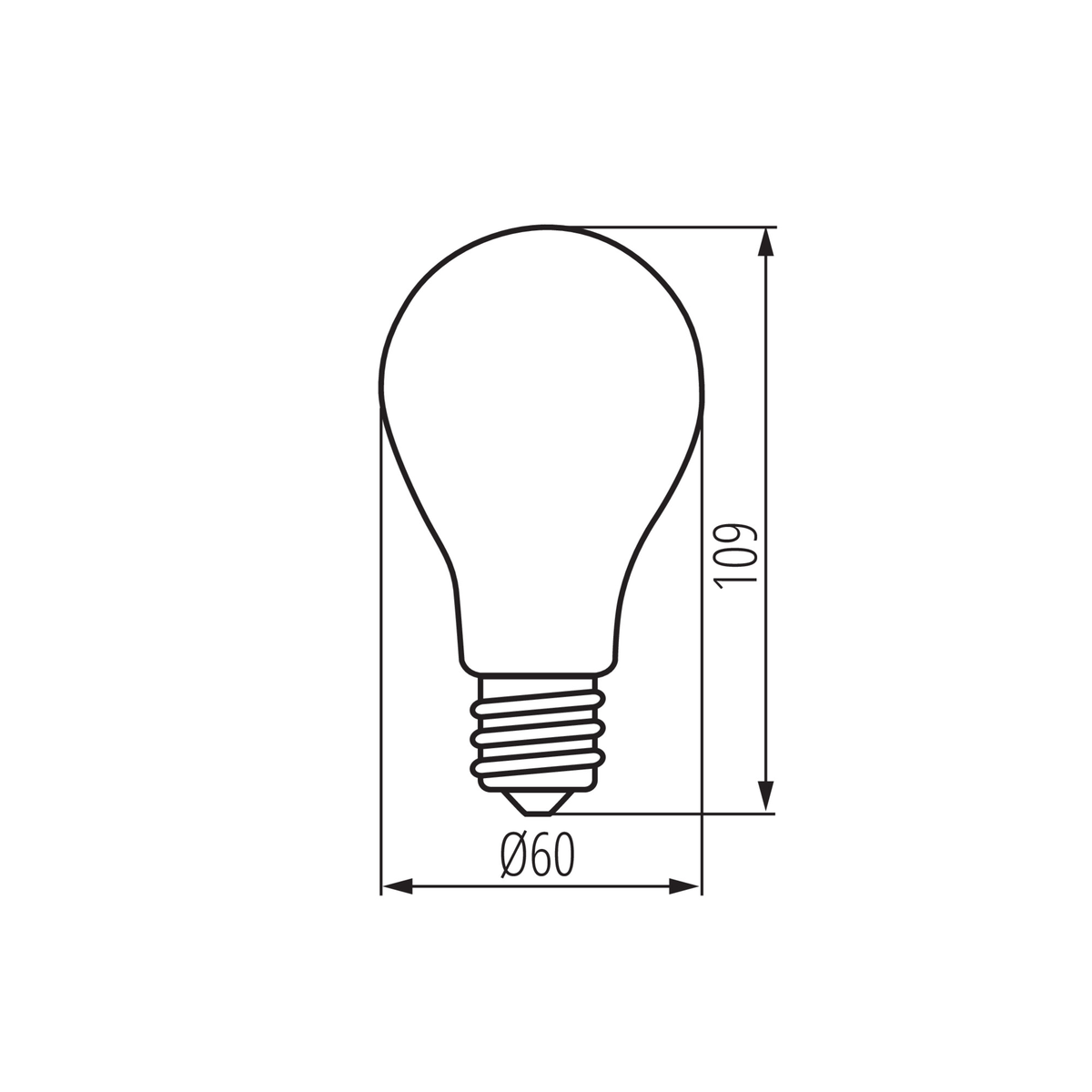 LED filamentinė lemputė 1055 lumenų su E27 cokoliu energijos taupymui