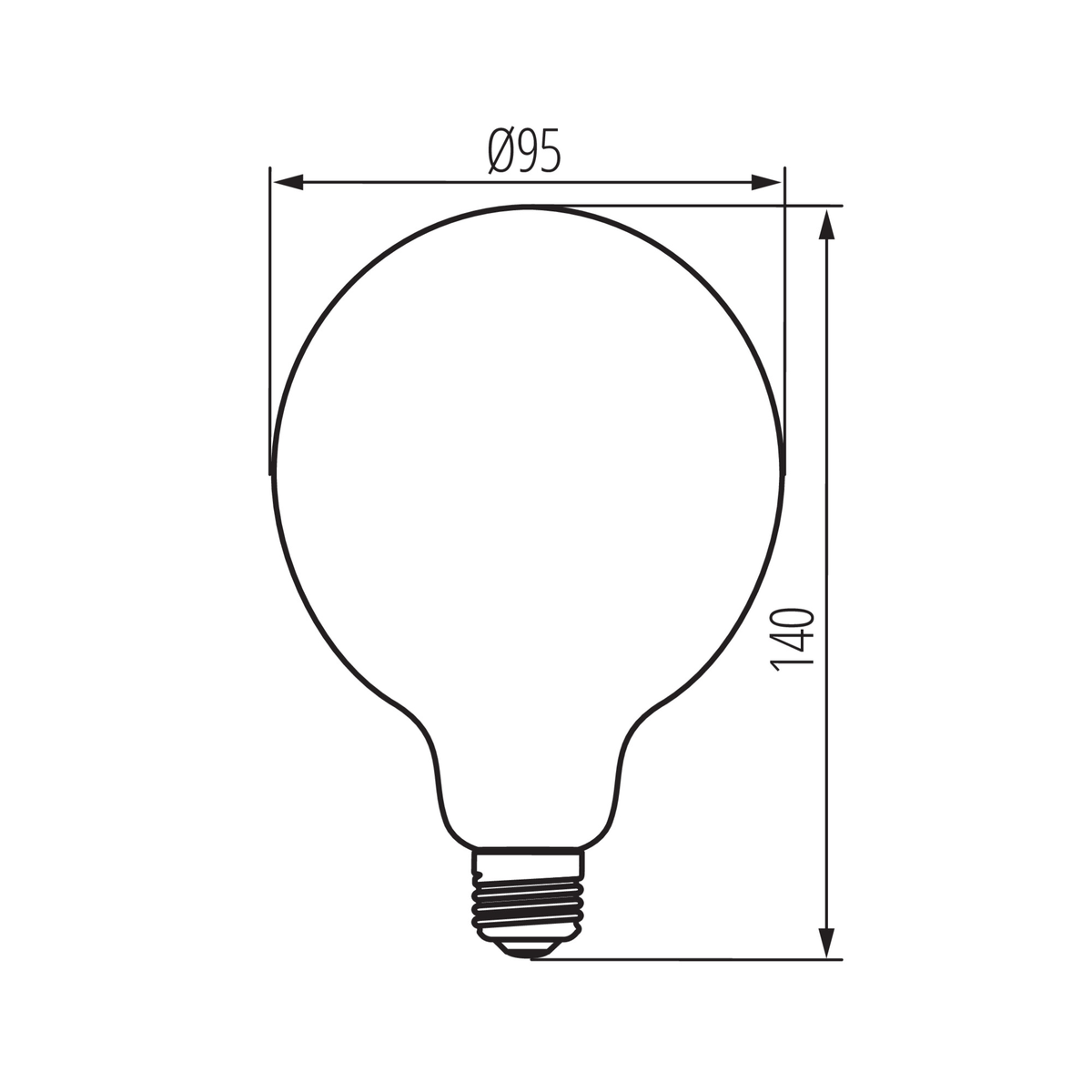 Dekoratyvinė 4W LED lemputė E27 1800K šiltos šviesος