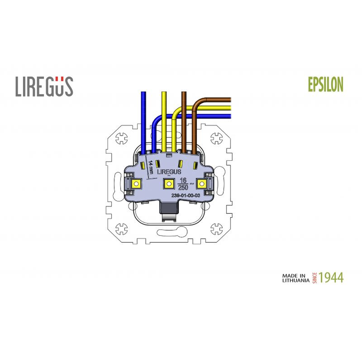 LIREGUS IKL16-208-01 lizdas su apsauga nuo drėgmės ir dulkių