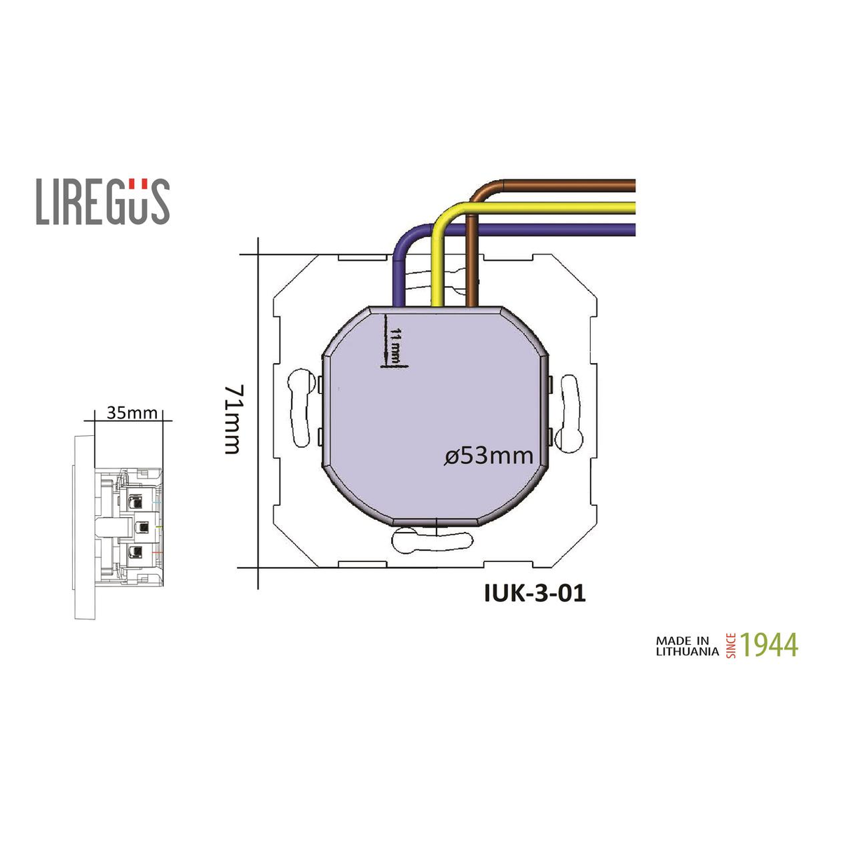 Stilingas juodas elektrinis lizdas Liregus retro dizaino interjere