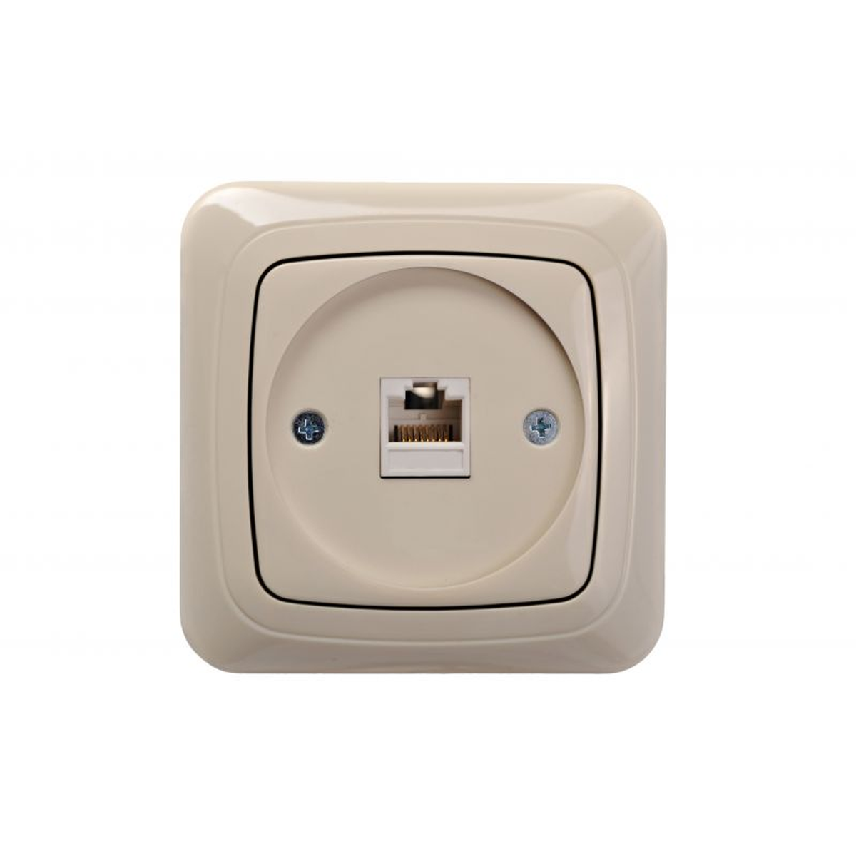 LIREGUS ALFA kompiuterinis tinklo lizdas RJ45 smėlio spalva be rėmelio