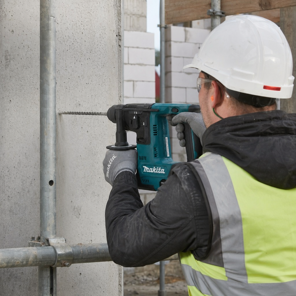 Makita HR140DWAE1 12V belaidis perforatorius su SDS-Plus sistema ir dviem akumuliatoriais