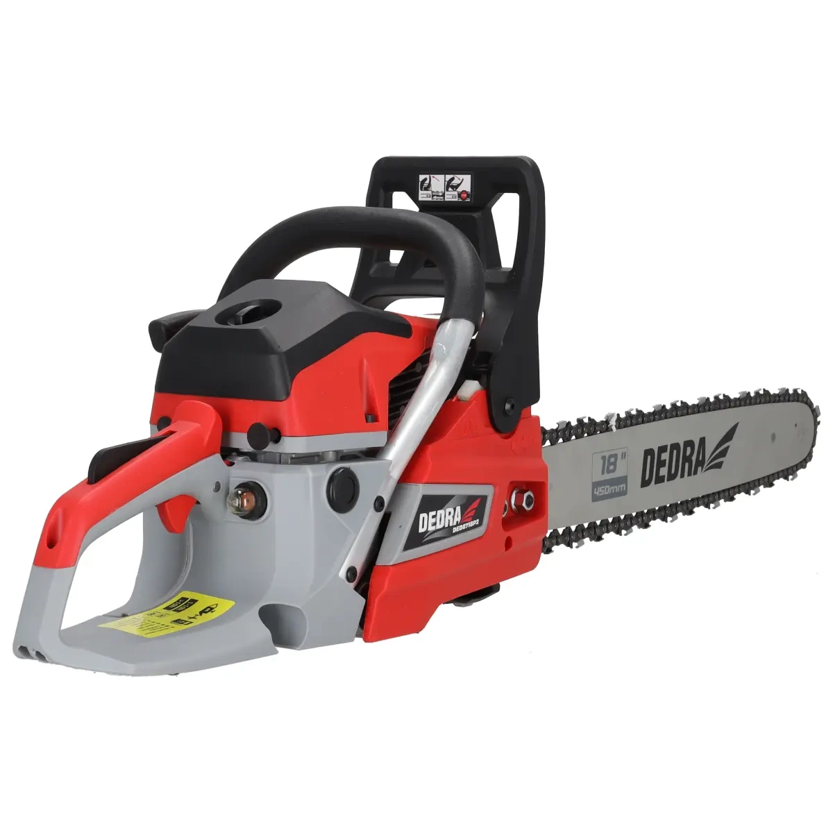 DEDRA DED8718P2 benzininis grandininis pjūklas 2.4kW su dviem kreiptuvais