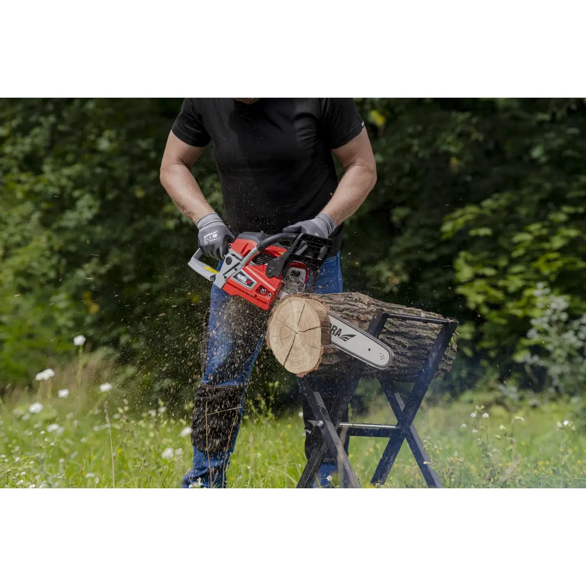 Patikimas DEDRA 2.4kW grandininis pjūklas miško darbams