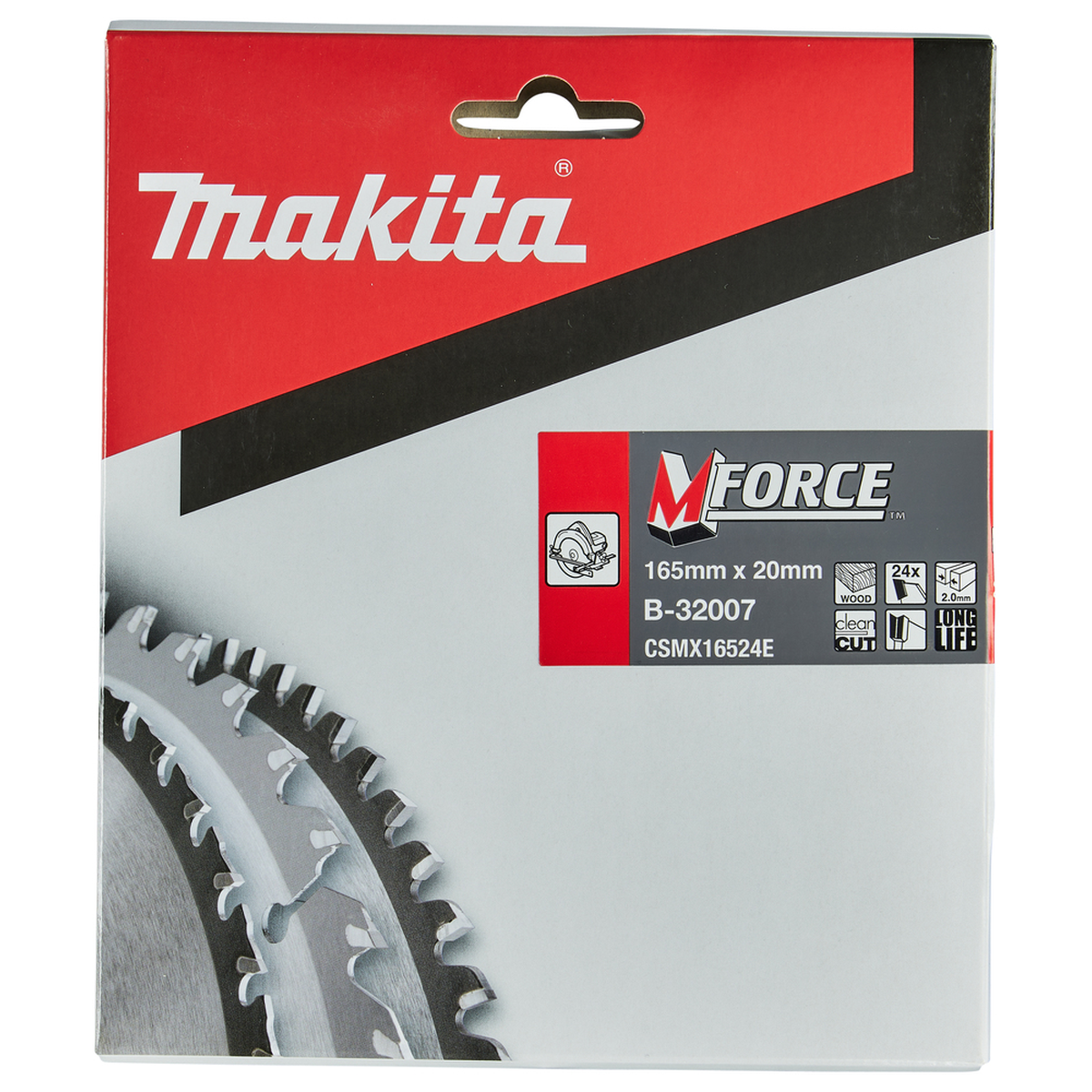 Makita B-32007 pjovimo diskas su M-FORCE dantų geometrija medienos pjovimui