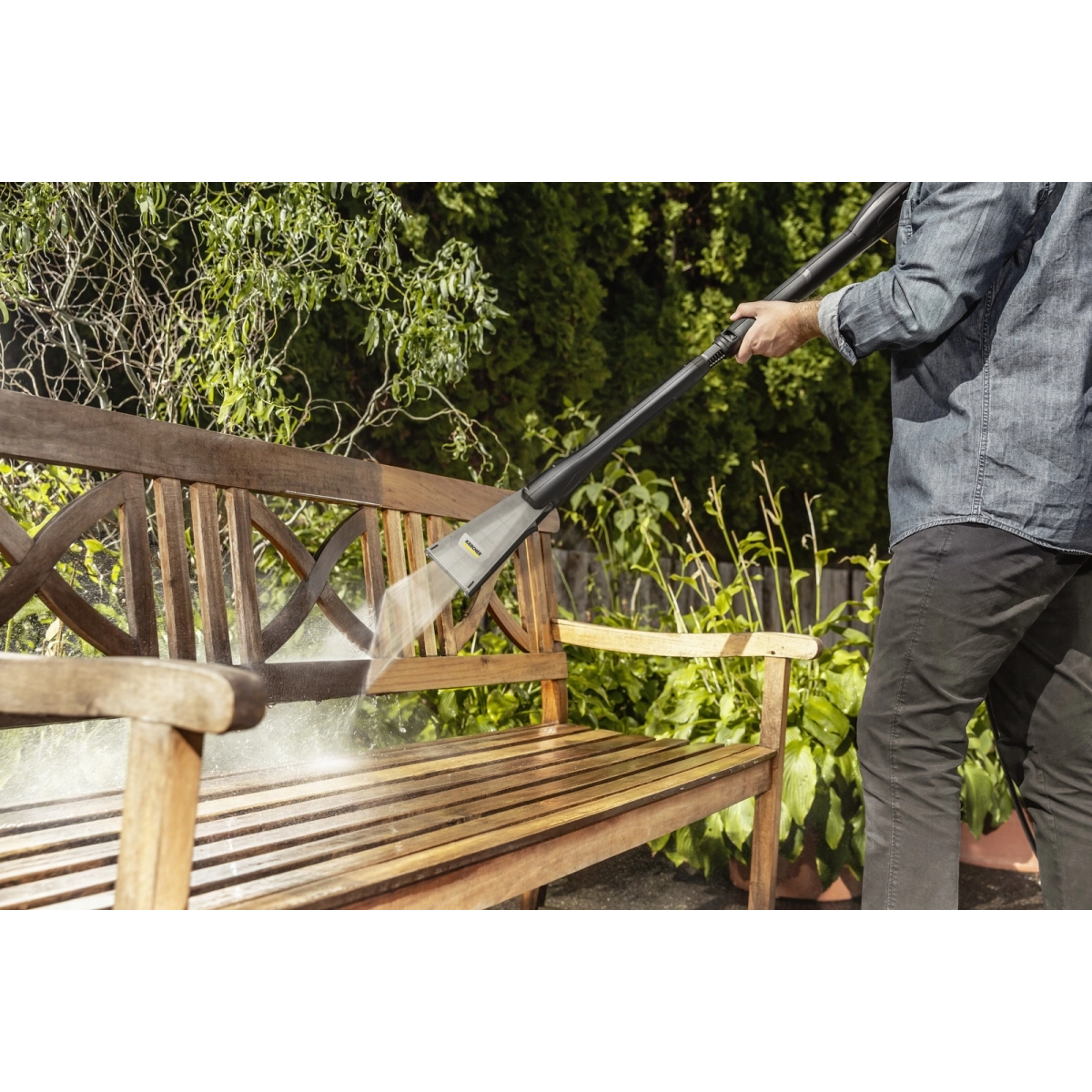 Karcher K4-K5 priedas demonstruojantis tylesnį ir efektyvesnį valymą