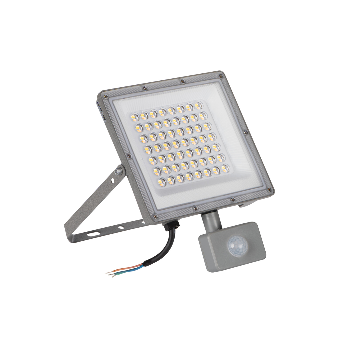 LED prožektorius Kanlux ACETE 50W su judesio davikliu pilkas