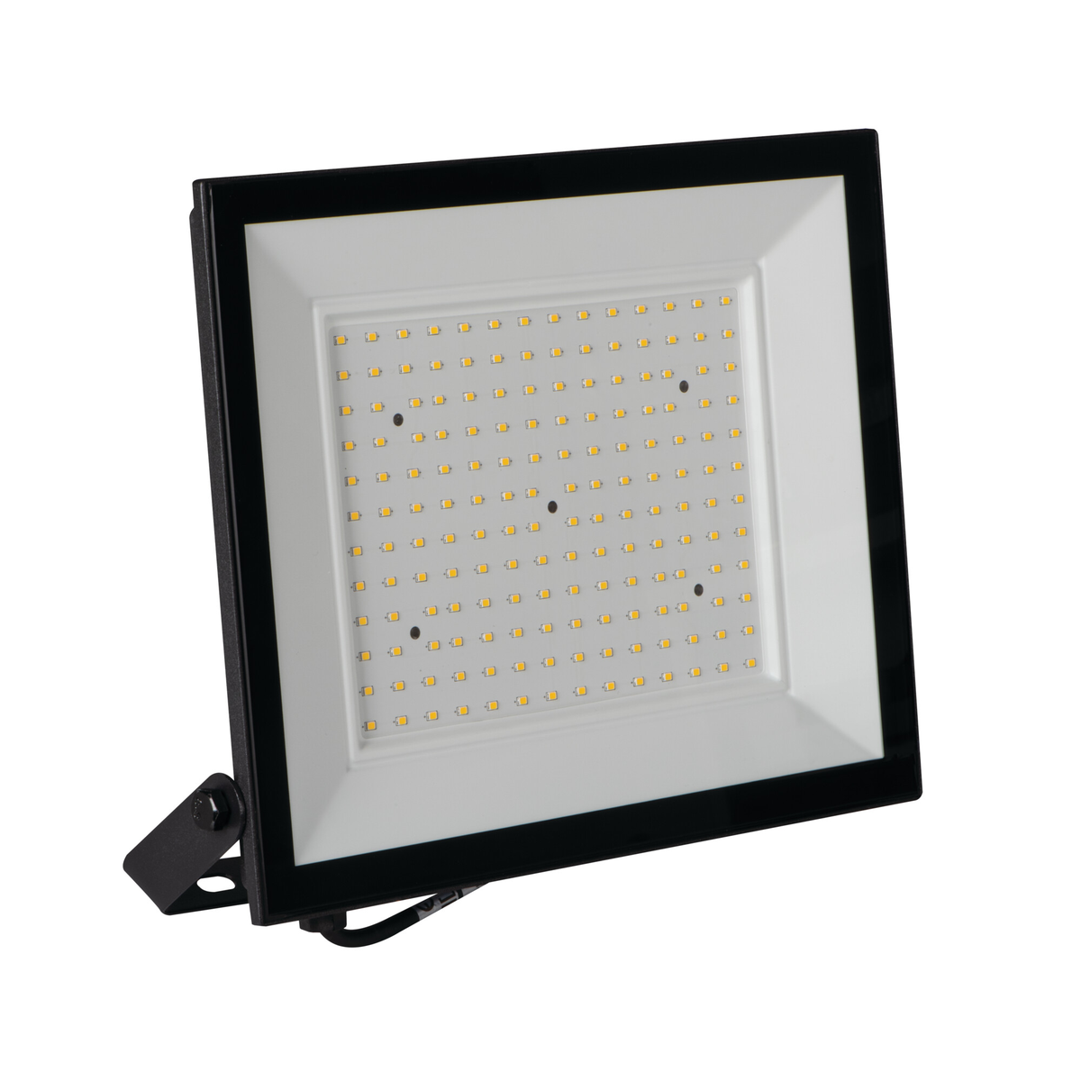 LED prožektorius MILEDO 150W su juodu aliuminio korpusu ir reguliuojamu laikikliu