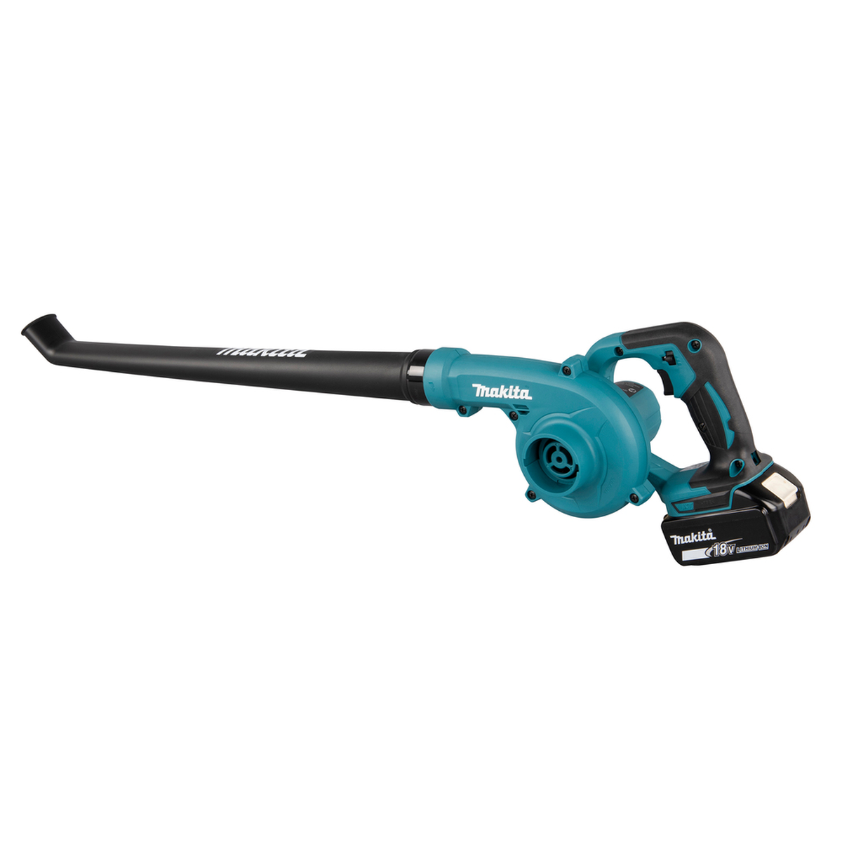 Lengvas Makita DUB186ZX1 pūstuvas su pūtimo antgaliais