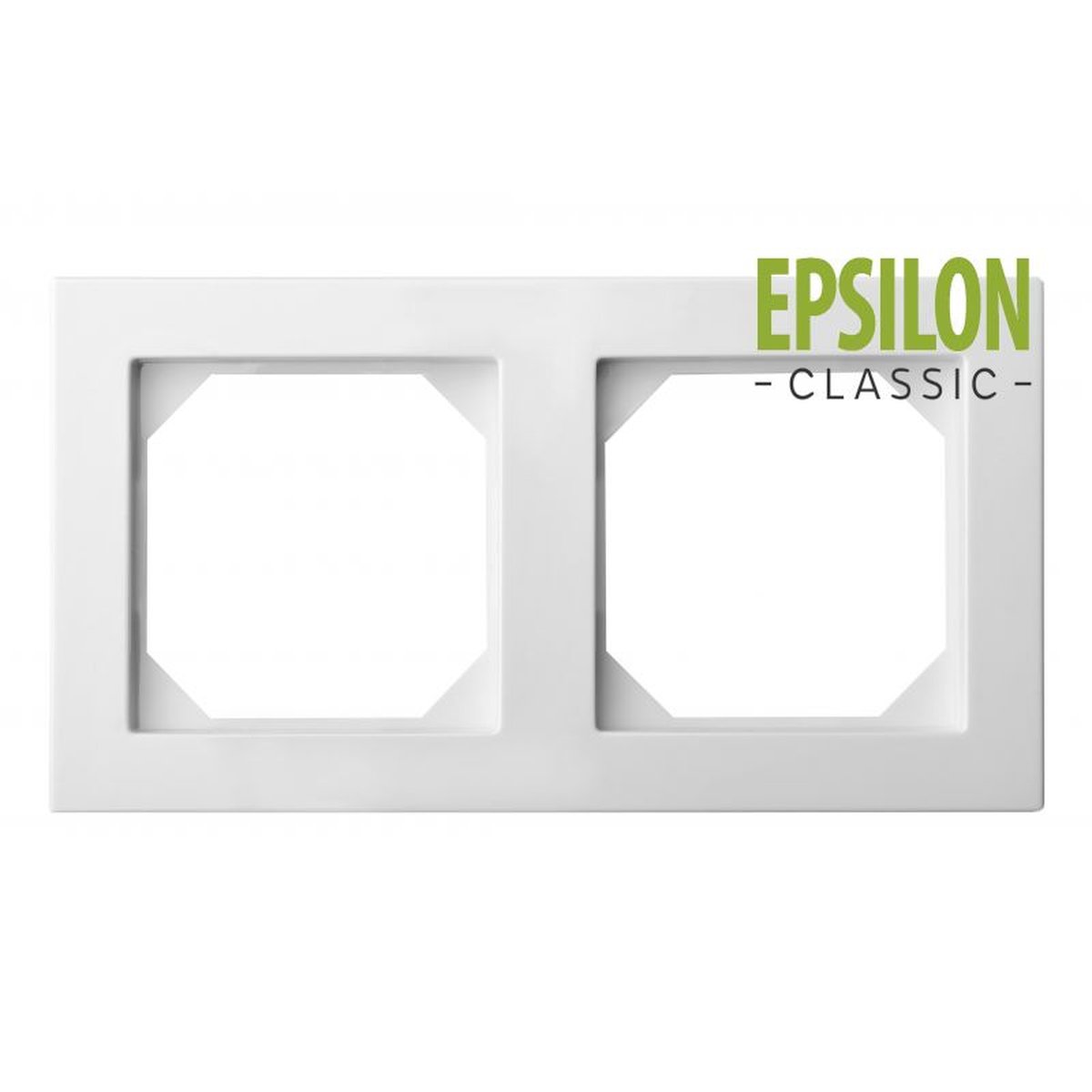 Baltas dvivietis elektros rėmelis Liregus Epsilon K14-245-02