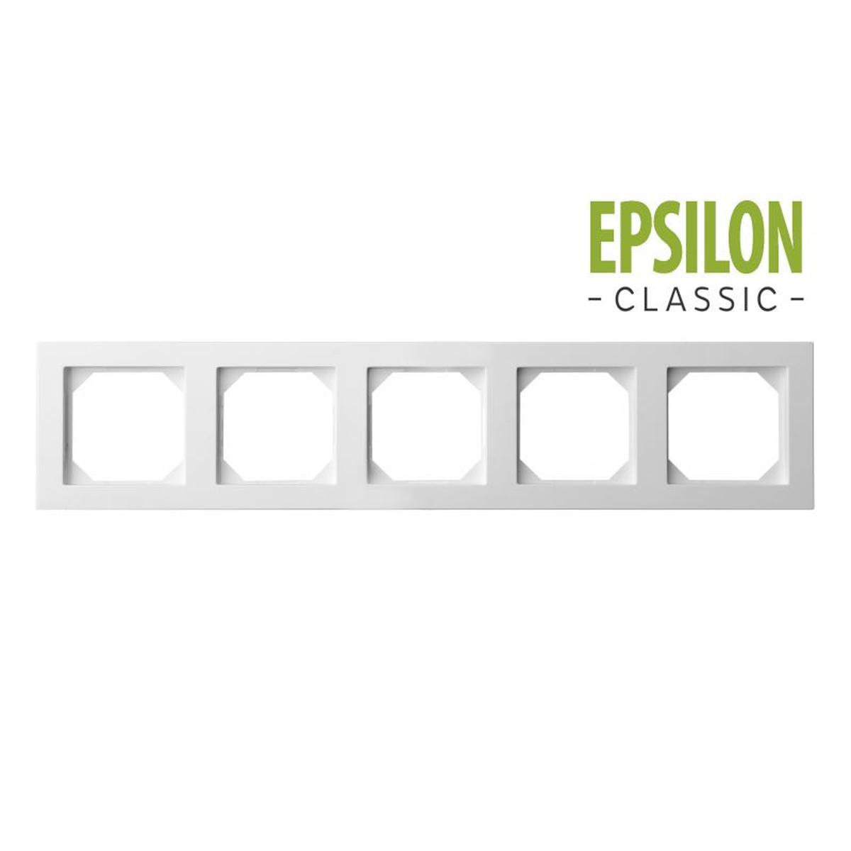 Baltas penkiavietis Liregus Epsilon rėmelis K14-245-05 jungikliams ir lizdams