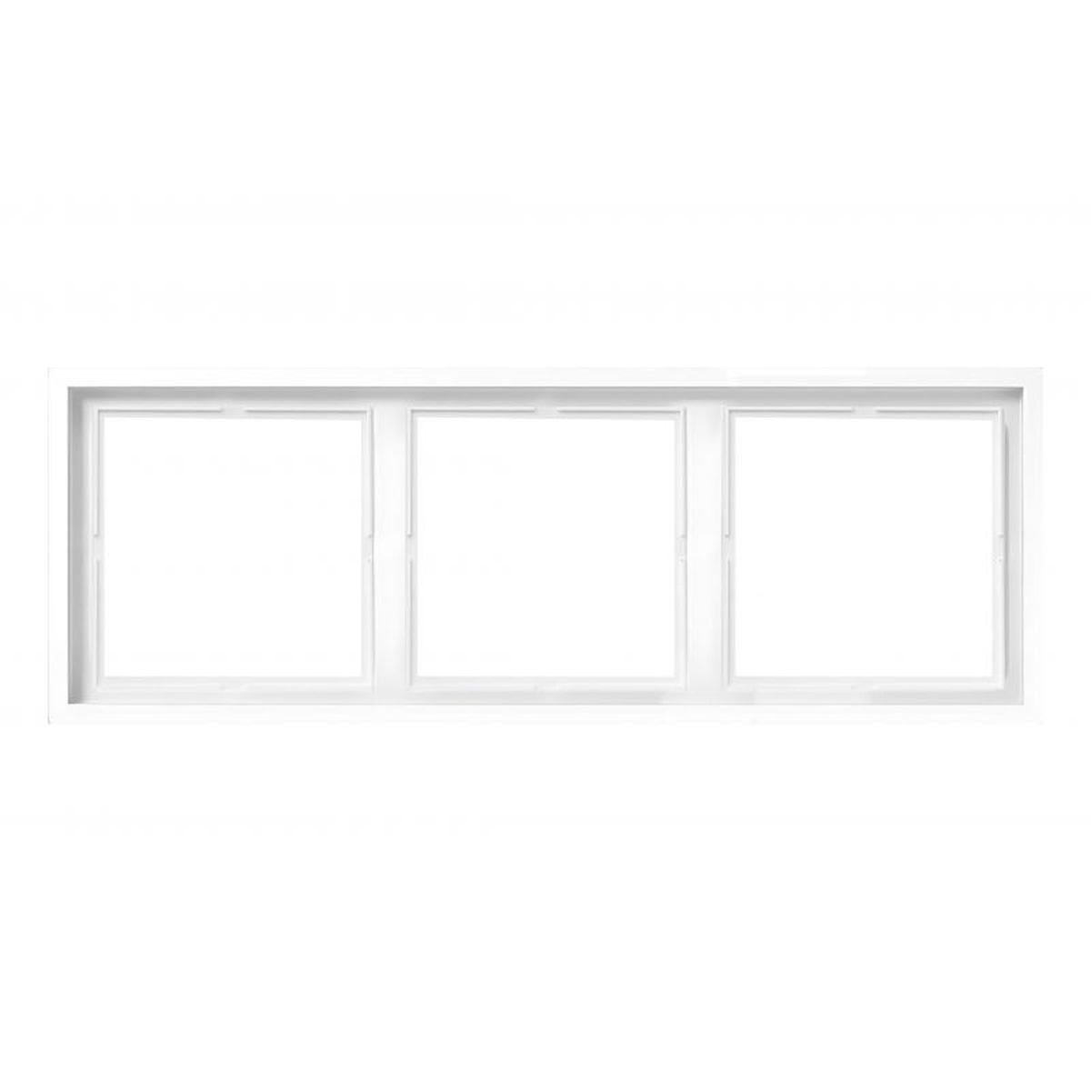 Trivietis baltas matinis rėmelis LIREGUS MODERN K14-445-03 jungikliams