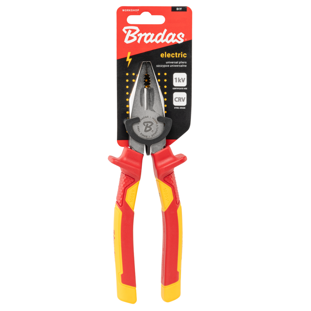Universalios žnyplės elektros darbams BRADAS 210mm