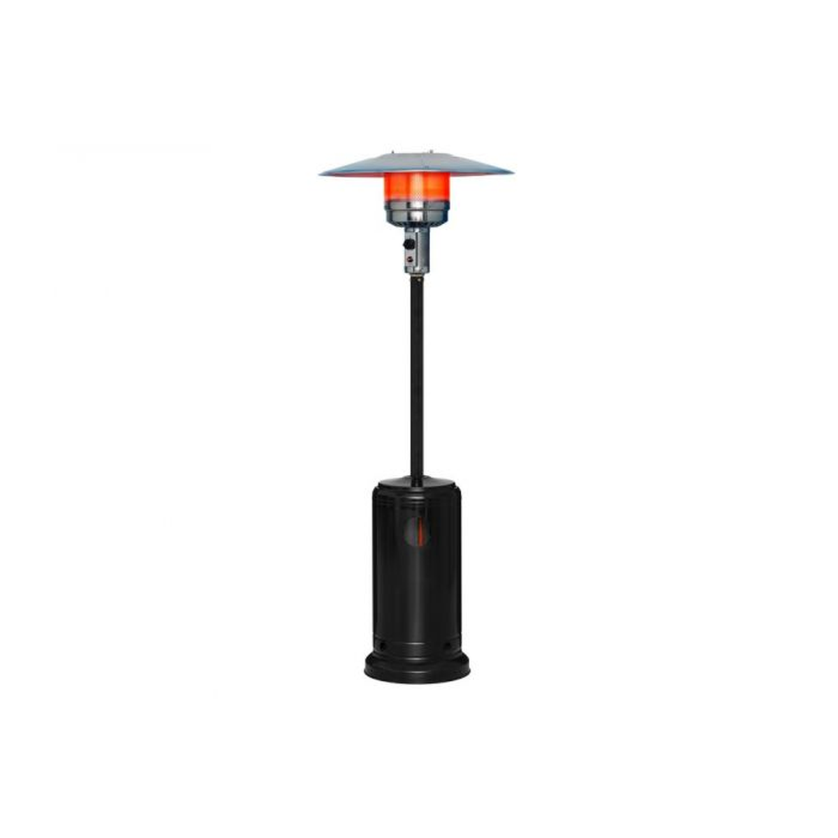 Juodas 4LIVING dujinis terasos šildytuvas 13kW 221cm aukščio
