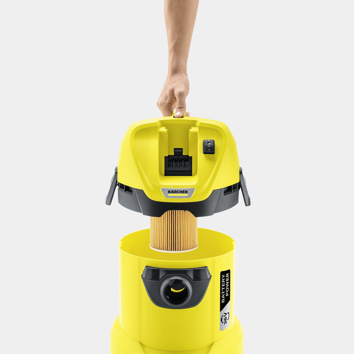 Karcher WD 3 36V baterija ir įkroviklis komplekte