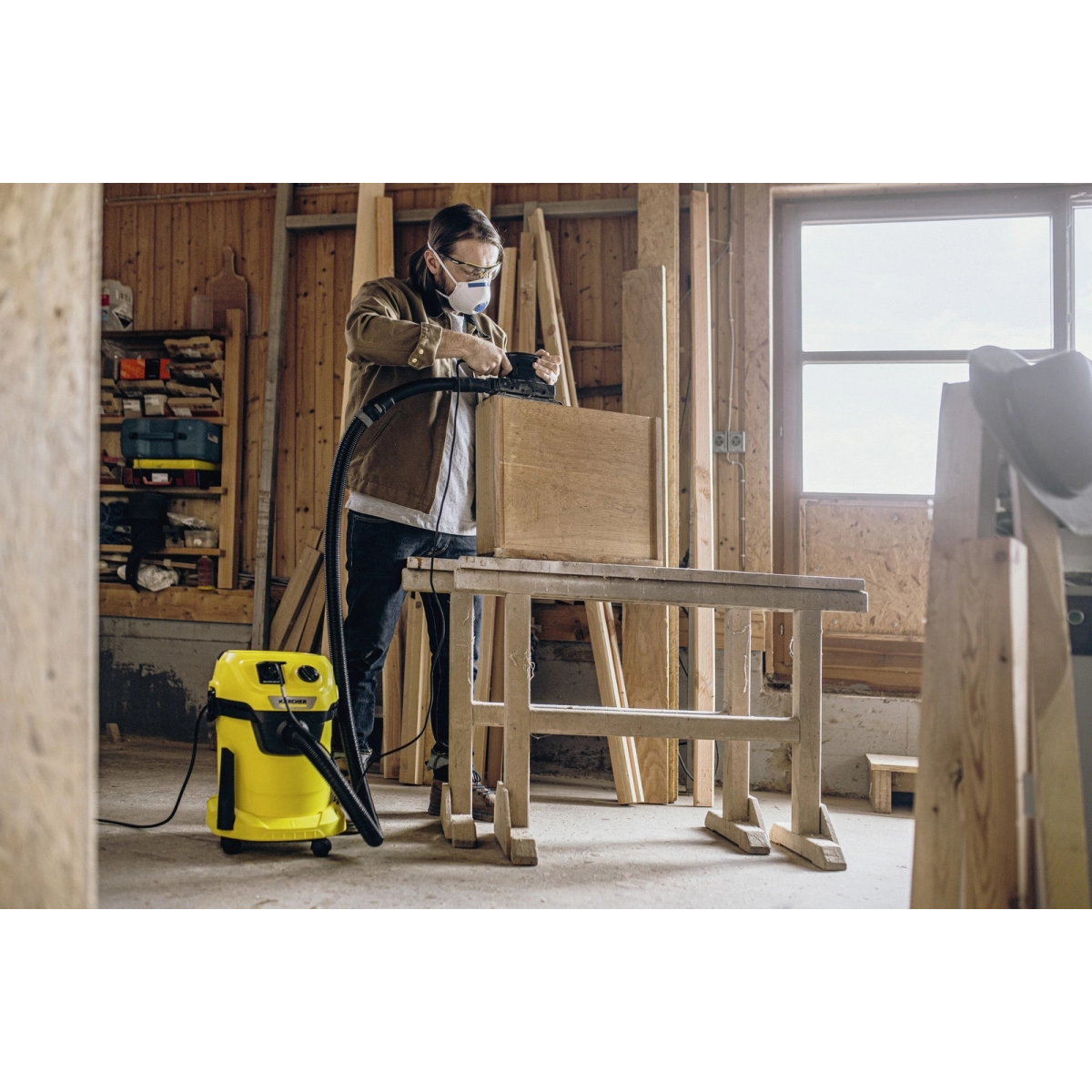 Karcher WD3 P siurblio filtravimo sistema ir maišeliai