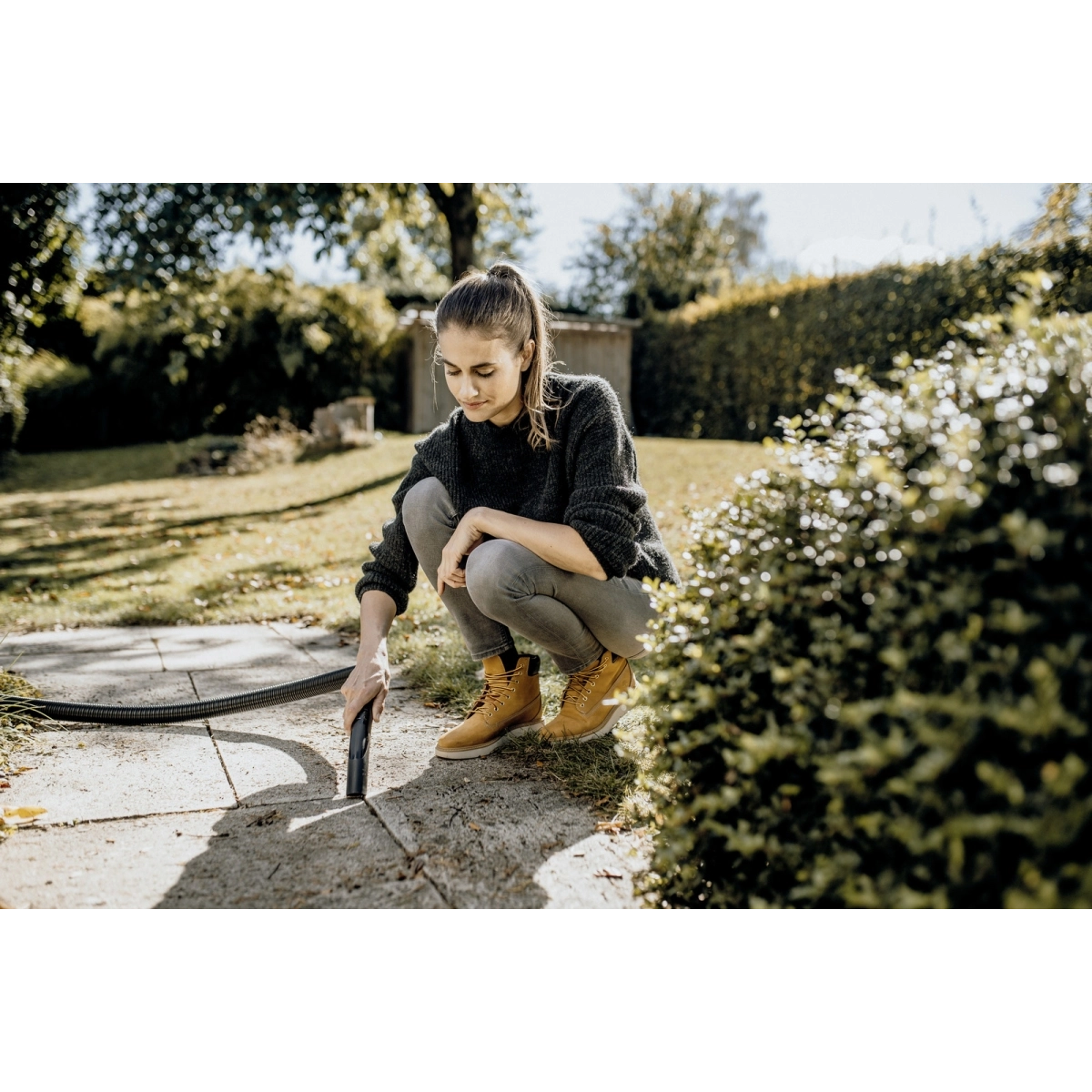 Karcher WD3 P siurblio komplektacija su žarna ir antgaliais