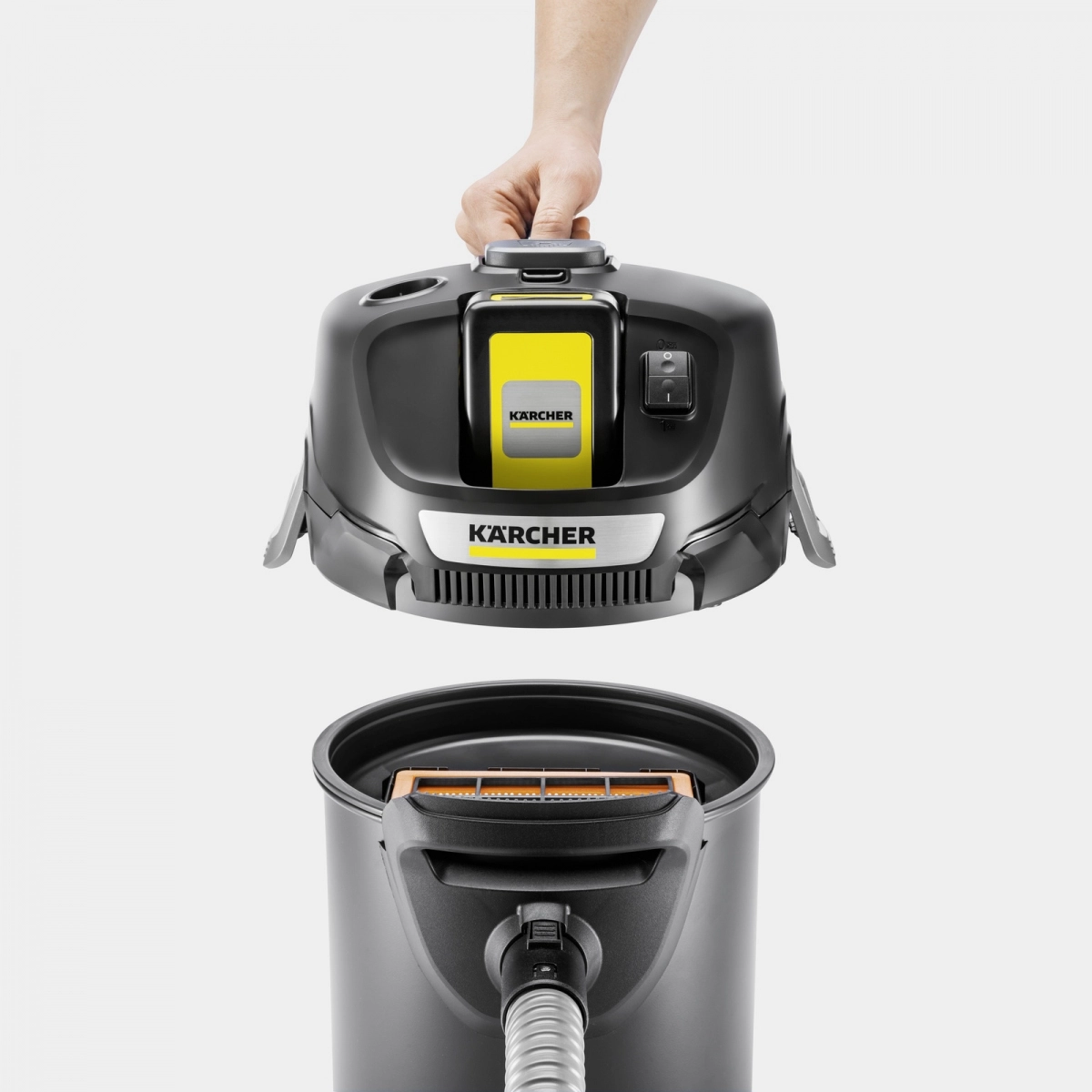 Karcher pelenų siurblio metalinė žarna ir rankinis vamzdelis židinio valymui