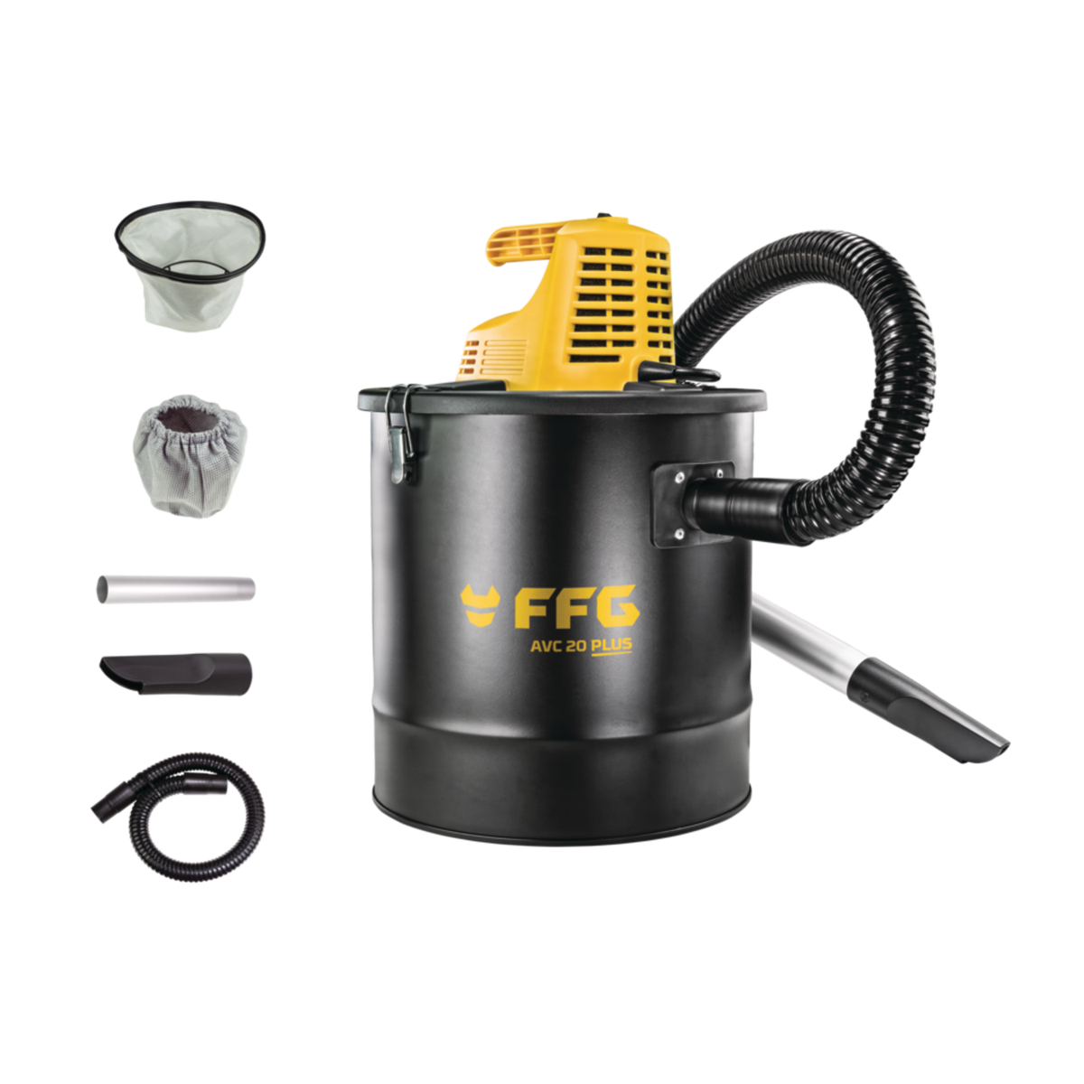 FF GROUP AVC 20 PLUS pelenų siurblys 1200W su 20 litrų baku