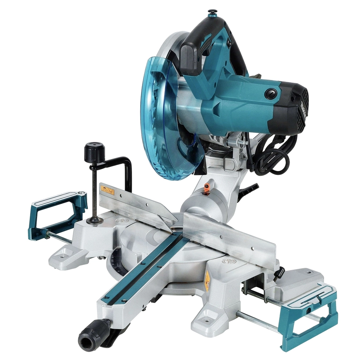 Makita 1450W pjovimo staklių priekinė dalis su stumdoma atrama ir pjovimo disku