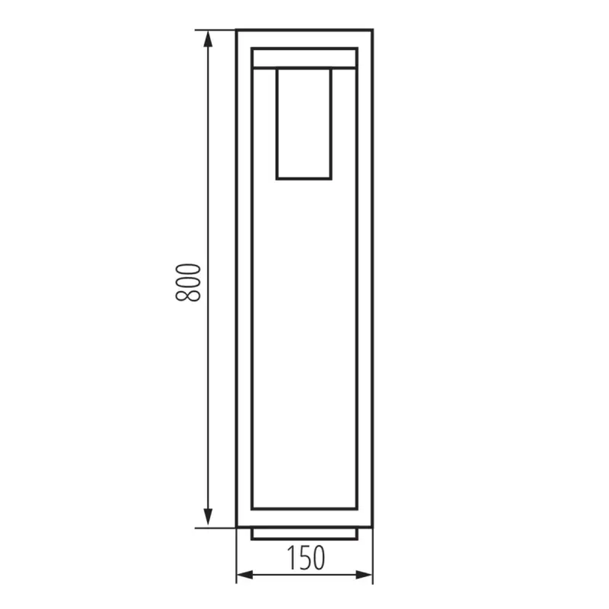 Lauko šviestuvas stulpelis VIMO 80 B su E27 lizdu ir IP44 apsauga