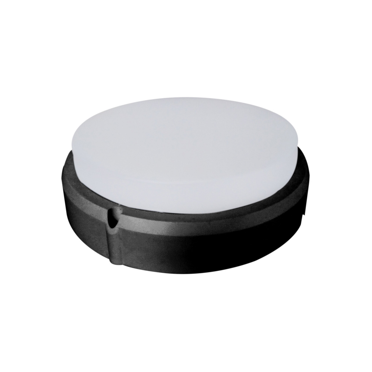 VOLTENO LED šviestuvas 15W juodas apvalus IP54 garažui