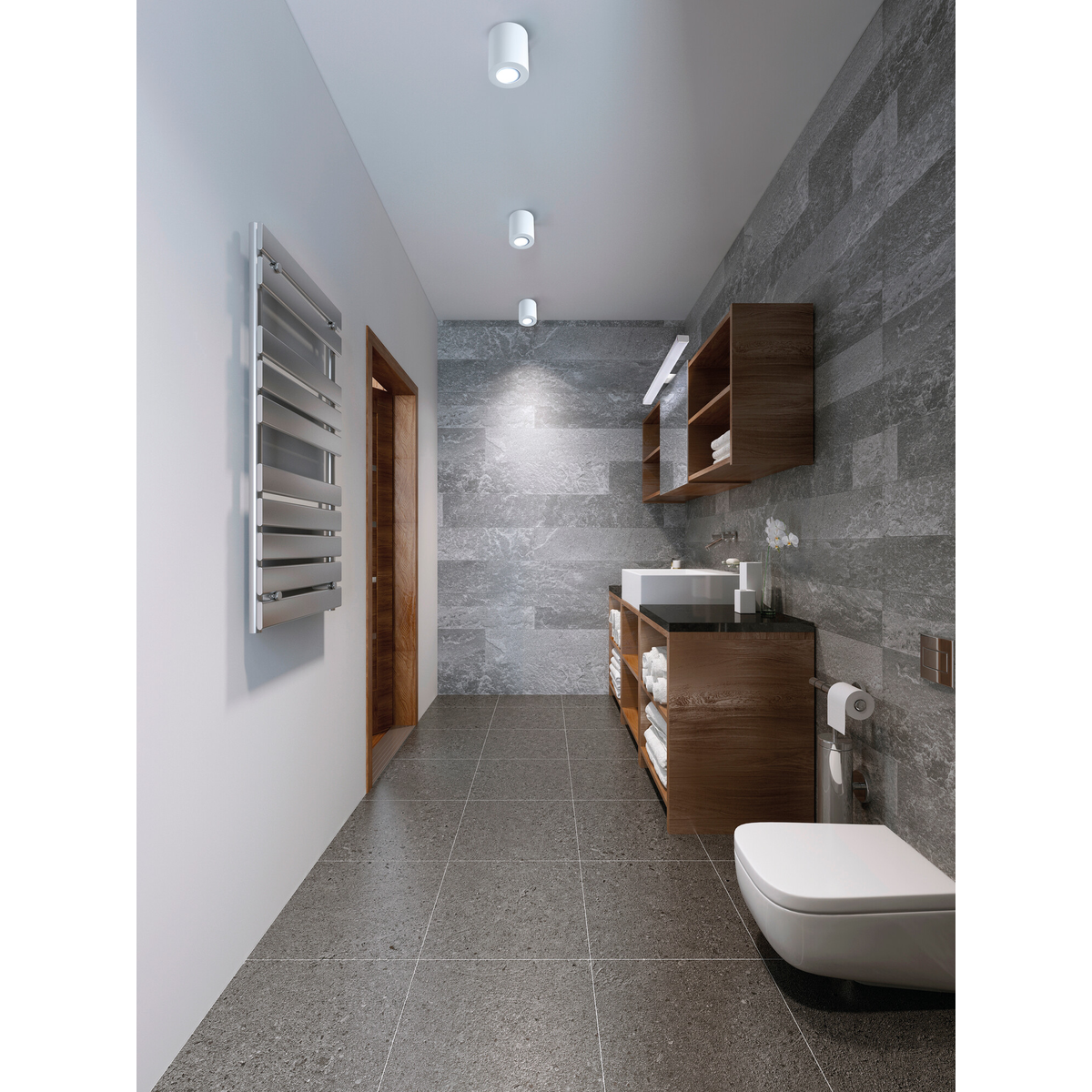 KANLUX ASTIM IP44 šviestuvas voniai 12W baltas dizainas