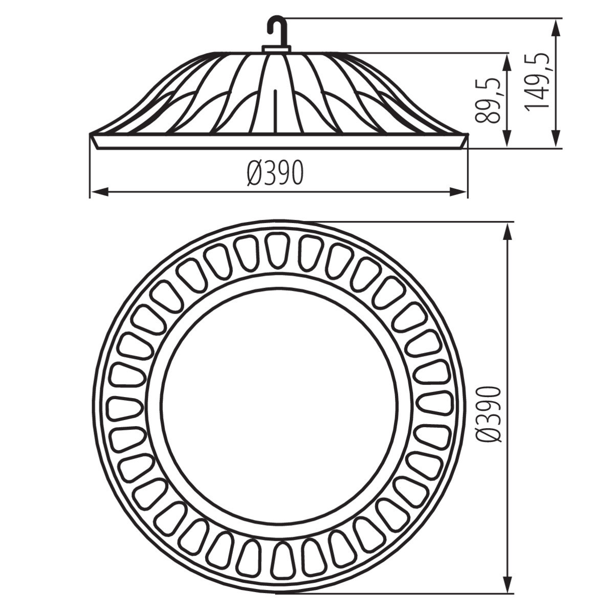 LED High Bay šviestuvas 20000LM 4000K sandėliams ir gamykloms