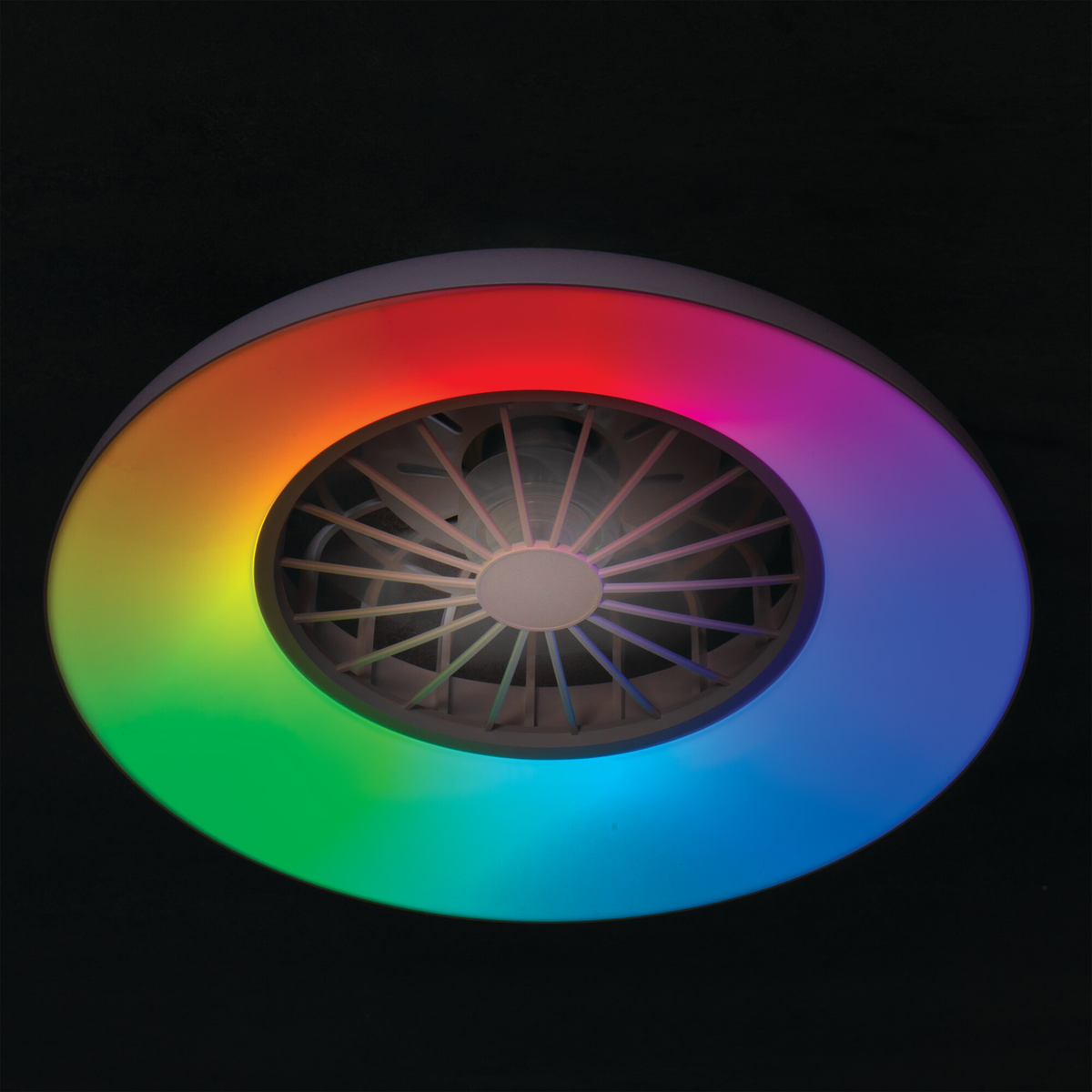 RGB LED šviestuvas su 5 greičių ventiliatoriumi