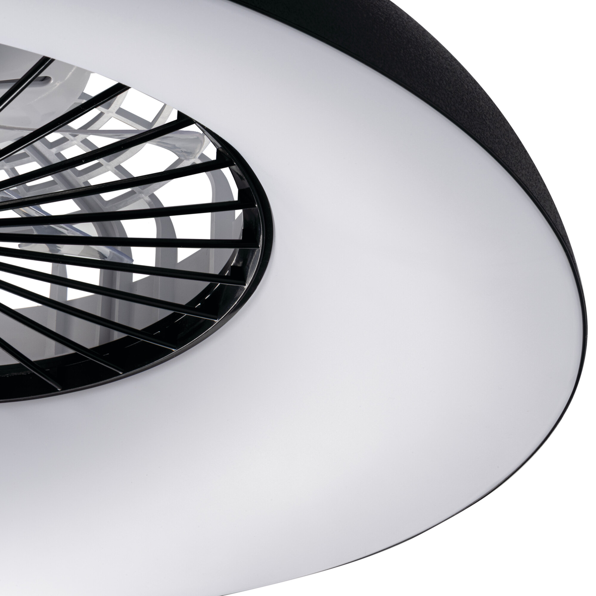 LED šviestuvas ventiliatorius Kanlux PLAVE juodas 60cm skersmuo