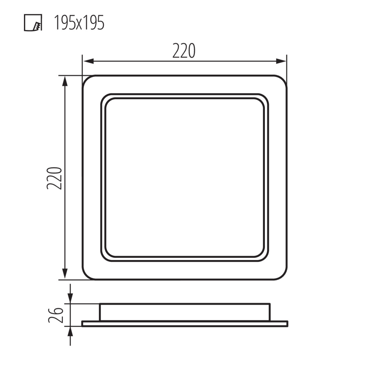 Minimalistinio dizaino LED šviestuvas Kanlux TAVO 24W su IP44 apsauga drėgnoms patalpoms