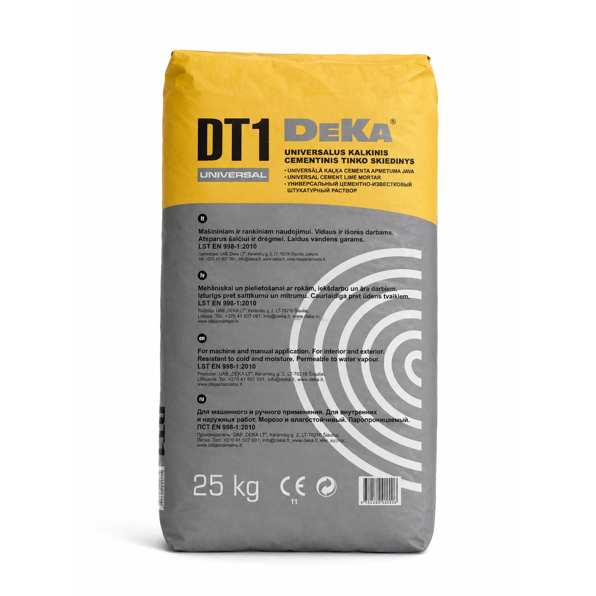 DEKA DT125KG cementinis kalkinis tinkas sienų tinkavimui viduje ir lauke