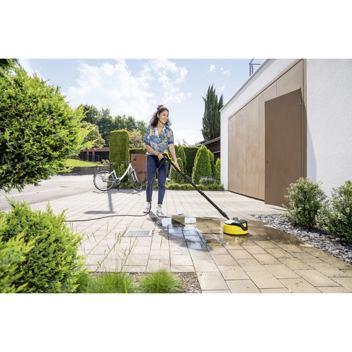 Karcher T-5 T-Racer 2.644-084.0 paviršių valymo įrenginys su apsauginiu gaubtu ir reguliuojamu aukščiu