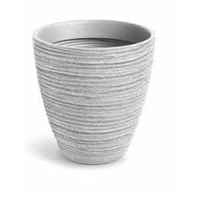 Pilkas plastikinis vazonas Defora TDEO60 60 cm diametro