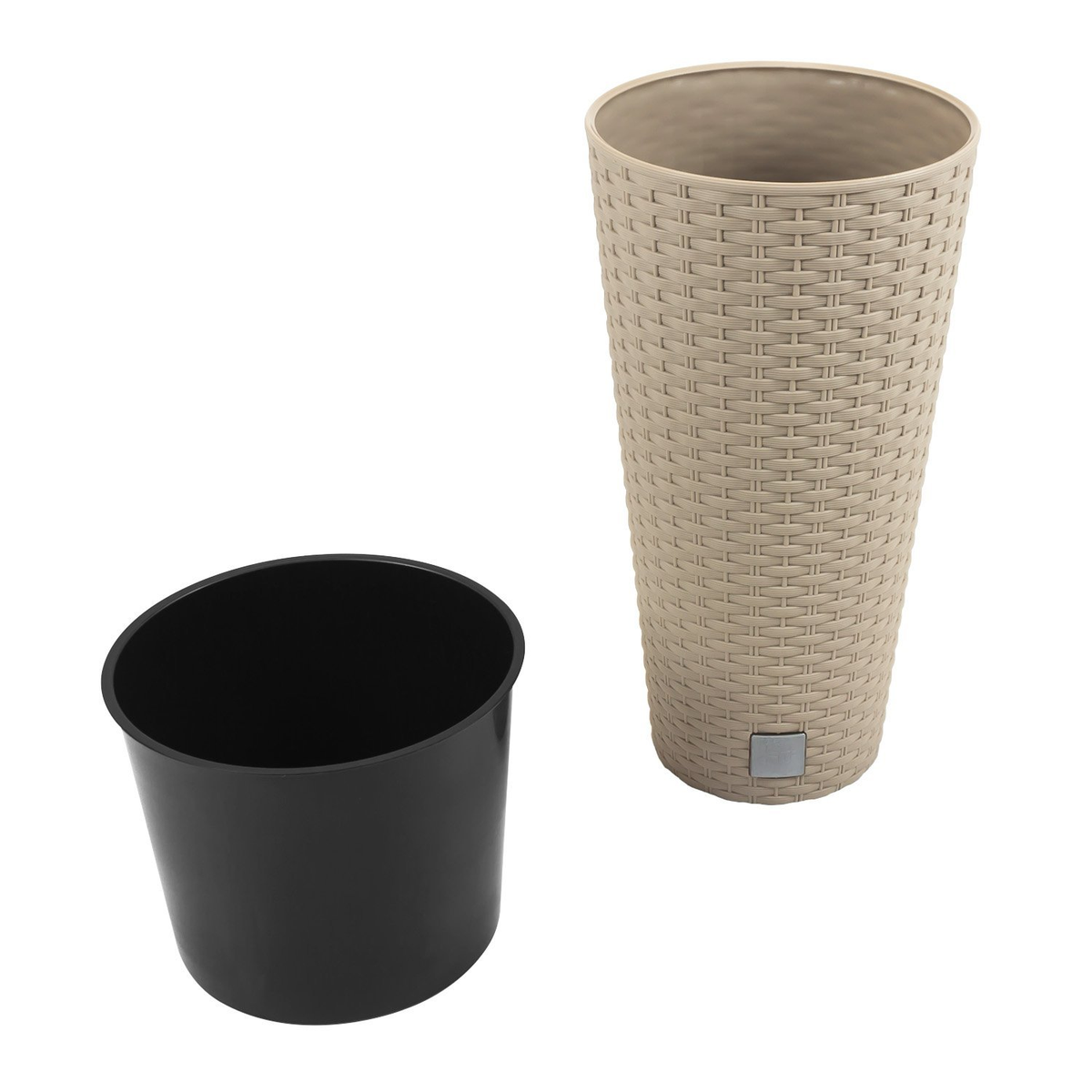 Plastikinis vazonas Rato Tubus 40cm mocca spalvos gėlėms