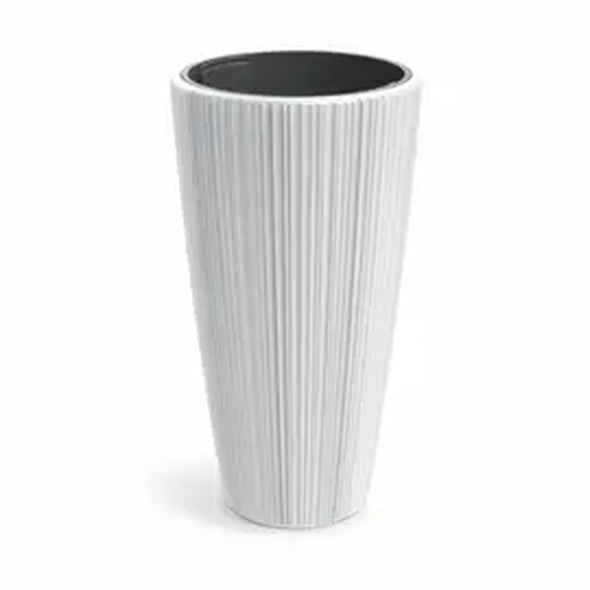 Baltas plastikinis Prosperplast Oro vazonas 47cm klasikinio dizaino