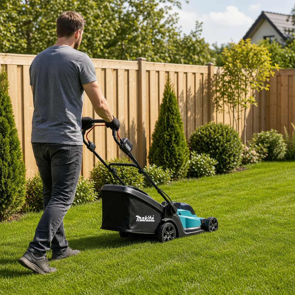 Makita DLM330RT akumuliatorinė vejapjovė su 33cm pjovimo pločiu ir žolės surinkimo krepšiu