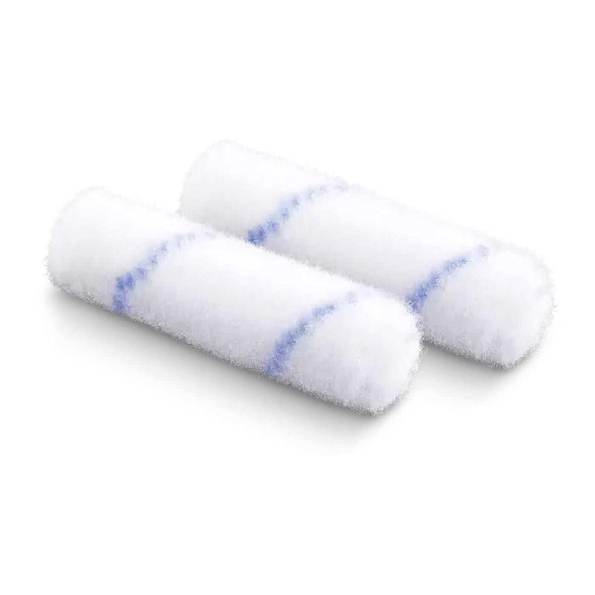 Hardy Select NylonBlue 6 Mini 100mm dažymo voleliai 2 vnt rinkinys su aukščiausios kokybės poliamidiniu pliušu