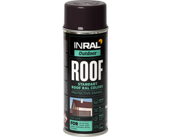 DAŽAI AEROZOLINIAI INRAL ROOF 400ML PILKAI RUDOS SPALVOS RAL8019